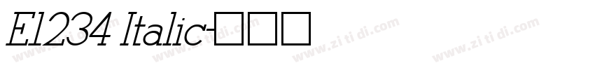 E1234 Italic字体转换